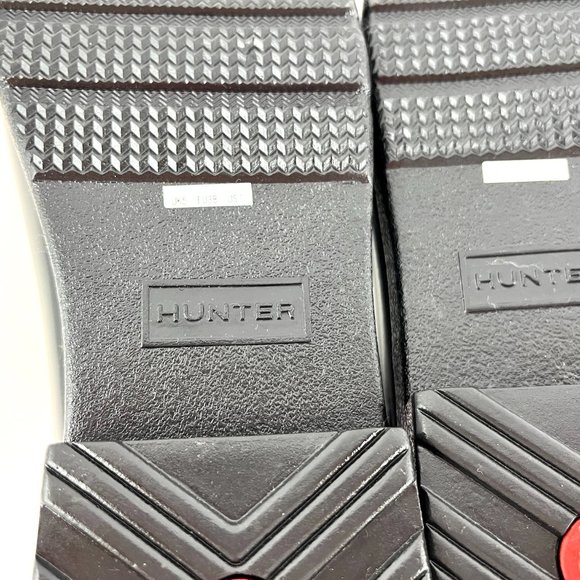 New Hunter Black Rubber Ankle Rain Boots 38 7 - Picture 11 of 11